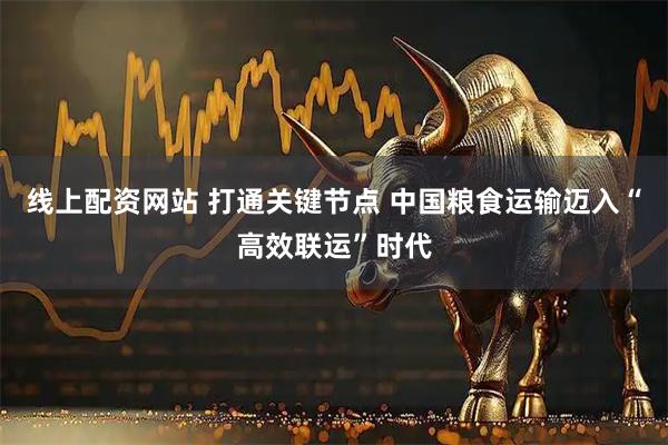 线上配资网站 打通关键节点 中国粮食运输迈入“高效联运”时代